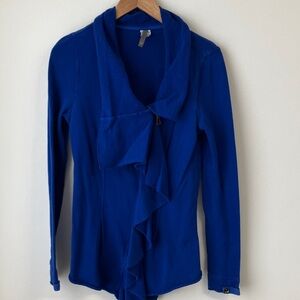 XCVI Royal Blue Zip up Sweatshirt